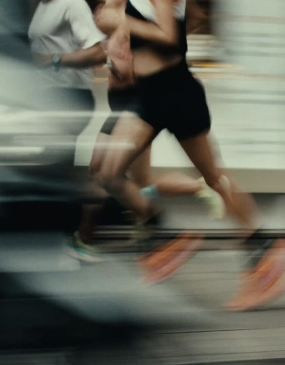 Runners in motion